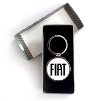 Луксозен масивен метален ключодържател FIAT – Класическа серия с черно лого Луксозен масивен метален ключодържател FIAT – Класическа серия с черно лого